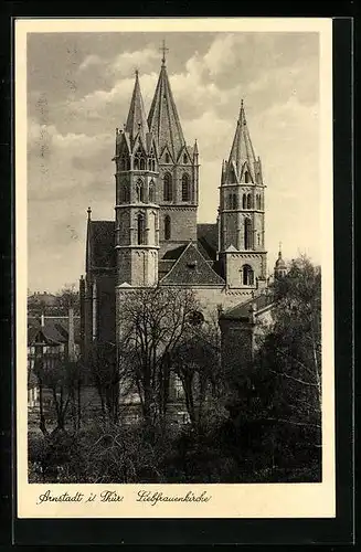 AK Arnstadt i. Thür., Blick auf Liebfrauenkirche