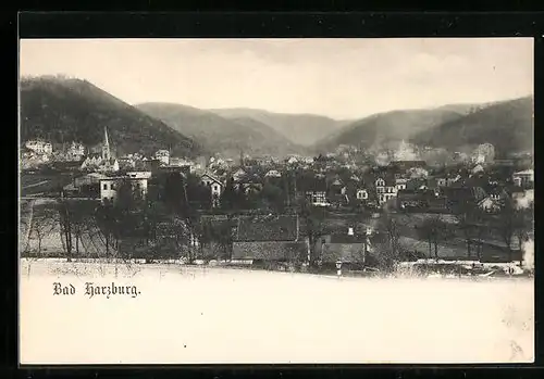 AK Bad Harzburg, Ortsansicht aus der Vogelschau