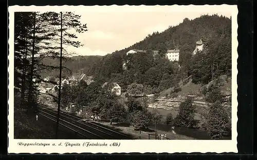 AK Rupprechtstegen a. d. Pegnitz, Teilansicht mit Bergen