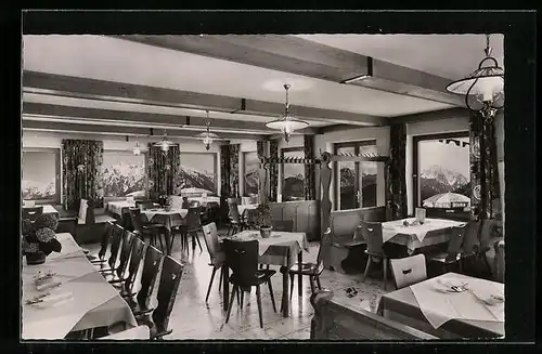 AK Mittenwald, Innenansicht Berggasthof St. Anton / Kranzberg