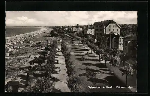 AK Ahlbeck, Blick auf die Dünenstrasse