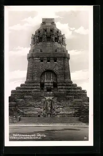 AK Leipzig, Blick auf das Völkerschlachtdenkmal