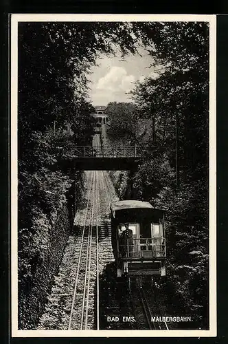 AK Bad Ems, Blick auf die Malbergbahn