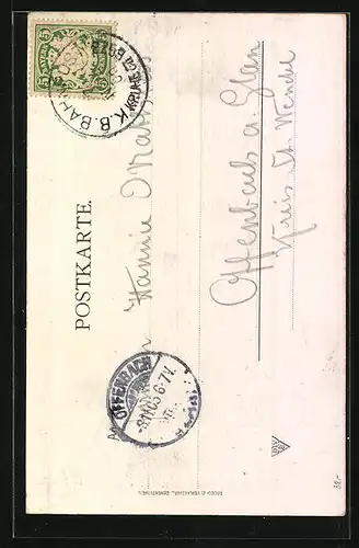 AK Wörth a. Rhein, Gasthaus & Bahnhof-Restauration v. F. Schmidt