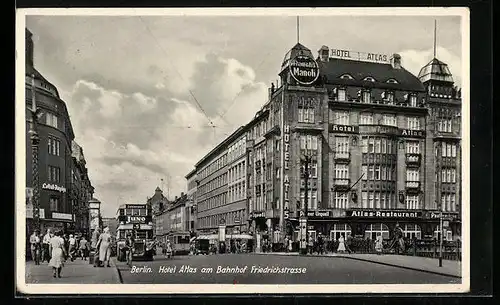 AK Berlin, Hotel Atlas am Bahnhof Friedrichstrasse