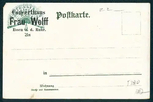 Lithographie Honnef, Totalansicht mit Rolandseck