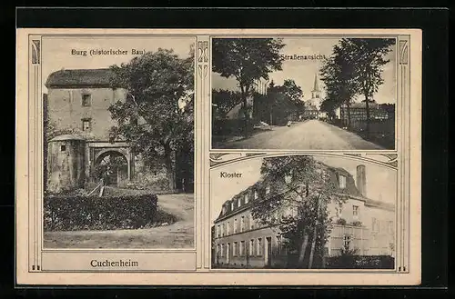 AK Cuchenheim, Burg, Strassenpartie, Kloster