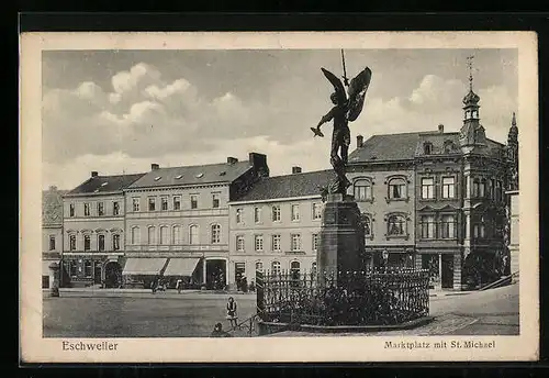 AK Eschweiler, Marktplatz mit St. Michael