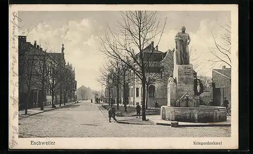 AK Eschweiler, Blick zum Kriegerdenkmal