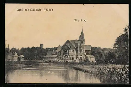 AK Dalheim-Rödgen, Villa Raky, Uferpartie