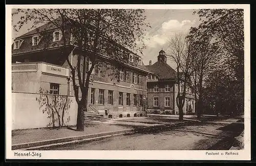 AK Hennef-Sieg, Postamt und Rathaus