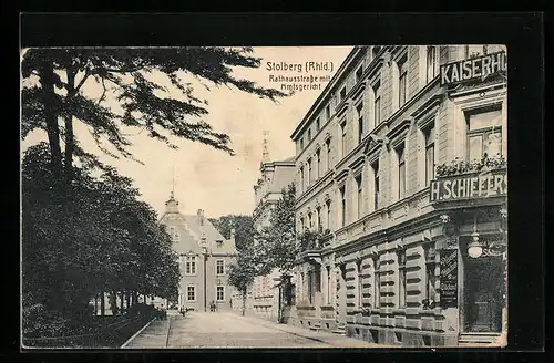 AK Stolberg i. Rhld., Rathausstrasse mit Amtsgericht