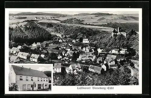 AK Virneburg / Eifel, Gasthaus zum goldenen Hering, Gesamtansicht des Luftkurorts