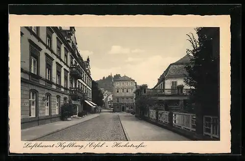 AK Kyllburg / Eifel, Blick in die Hochstrasse mit Hotel zum Stern