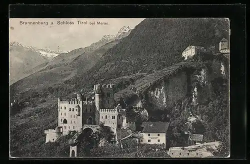 AK Meran, Brunnenburg und Schloss Tirol