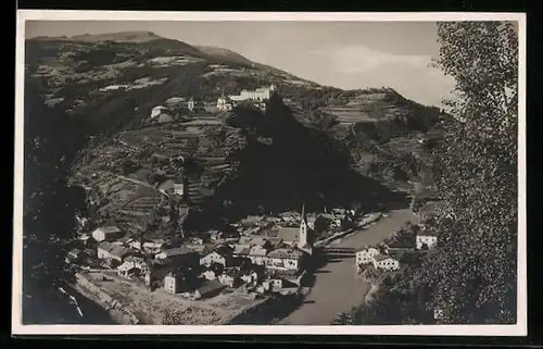 AK Chiusa, Ortsansicht aus der Vogelschau