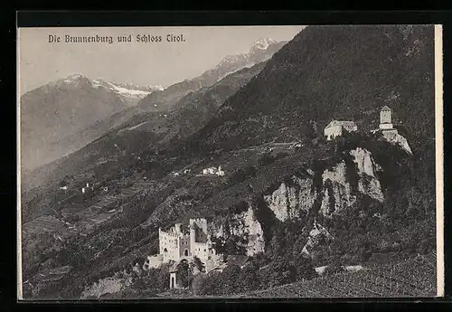 AK Tirol, Die Brunnenburg und Schloss Tirol