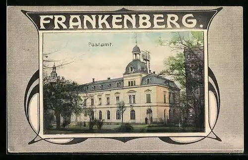 AK Frankenberg, Blick zum Postamt