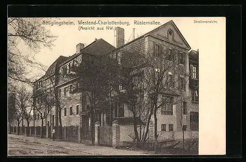 AK Berlin-Charlottenburg, Rüsternallee, Säuglingsheim