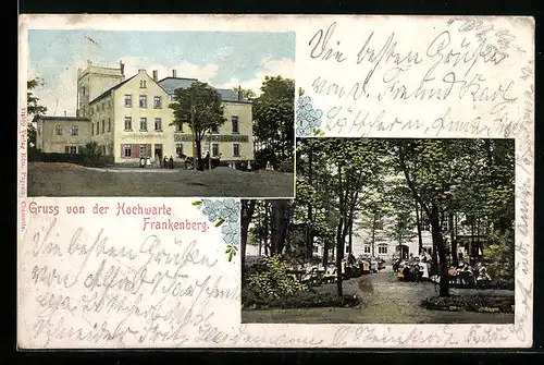 AK Frankenberg, Gasthaus Hochwarte
