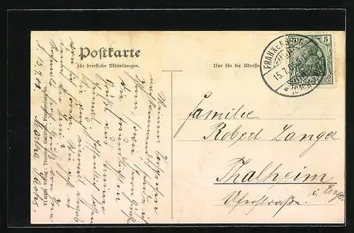 AK Frankenberg i. Sa., Schlossstrasse mit Café