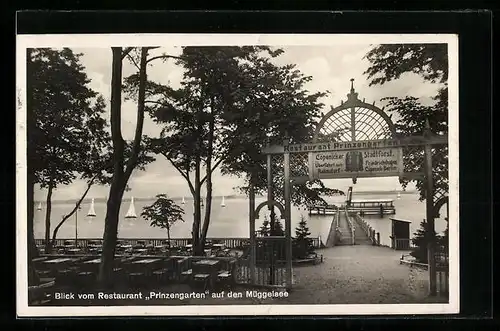 AK Berlin-Köpenick, Blick vom Restaurant Prinzengarten auf den Müggelsee