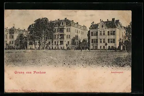 AK Berlin-Pankow, Partie im Amalienpark