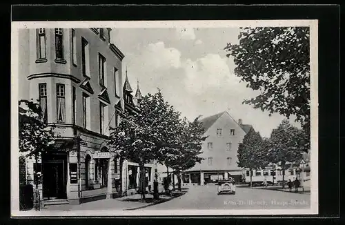 AK Köln-Dellbrück, Blick auf die Haupt-Strasse
