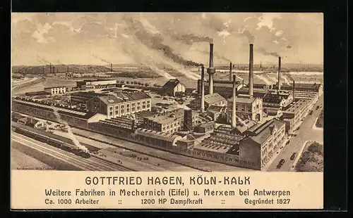 AK Köln-Kalk, Gottfried Hagen Fabrik