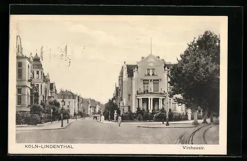 AK Köln-Lindenthal, Blick auf die Virchowstr.