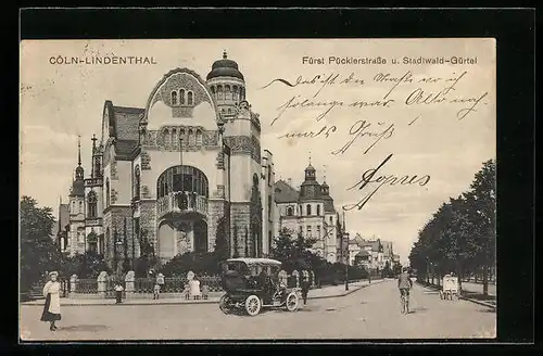 AK Köln-Lindenthal, Fürst Pücklerstrasse u. Stadtwald-Gürtel