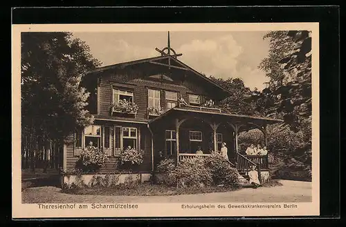 AK Theresienhof am Scharmützelsee, Ansicht Erholungsheim des Gewerkskrankenvereins Berlin