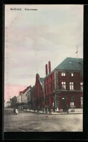 AK Köln-Dellbrück, Blick in die Bahnstrasse