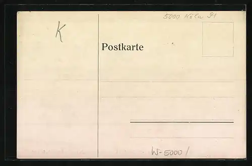 Künstler-AK Köln-Vingst, Konsumgenossenschaft Hoffnung, Zentrale im Jahr 911