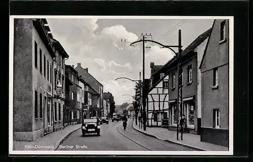 AK Köln-Dünnwald, Berliner Strasse mit Geschäft