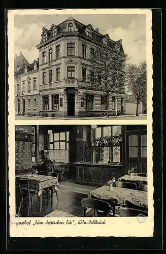 AK Köln-Dellbrück, Gasthof Zum deutschen Eck, Gladbacherstr. 993