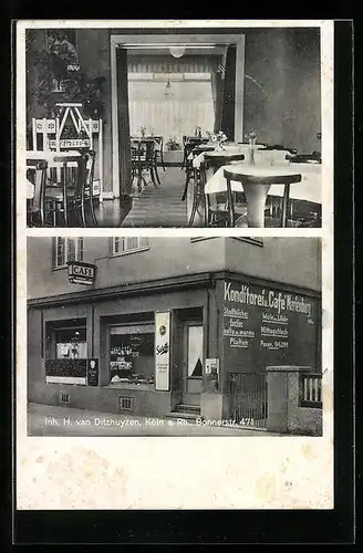 AK Köln a. Rh., Café Marienburg in der Bonnerstr. 471