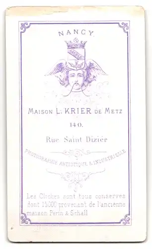 Fotografie L. Krier, Nancy, 140 Rue Saint Dizier, Portrait süsser blonder Bube mit Hut