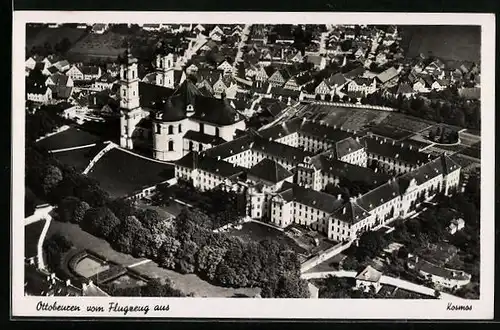 AK Ottobeuren, Totalansicht, Flugzeugaufnahme