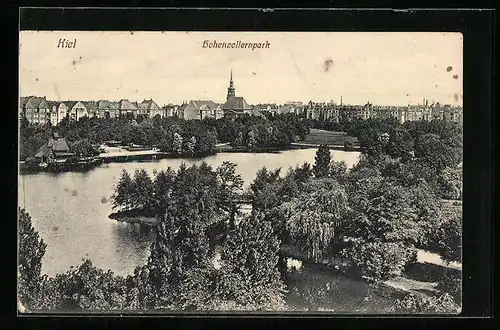 AK Kiel, Teilansicht mit Hohenzollernpark