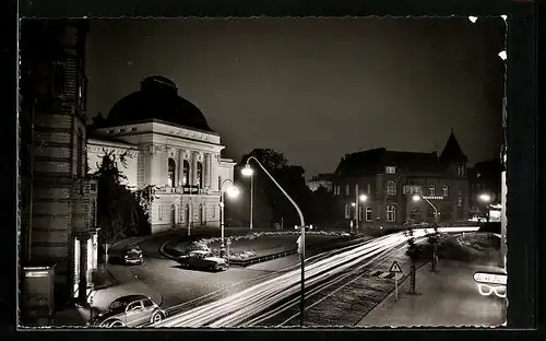 AK Rendsburg, Jungfernstieg bei Nacht