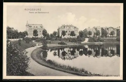 AK Rendsburg, am Gerhardsteich