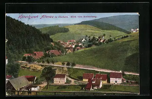 AK Altenau / Oberharz, Panoramablick vom Rothenberg aus gesehen