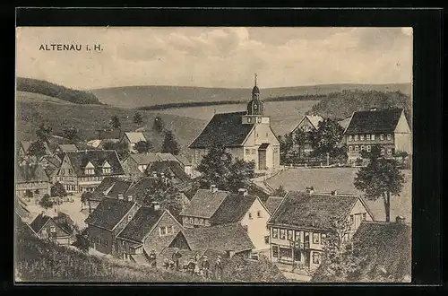 AK Altenau i. H., Gesamtansicht mit Kirche