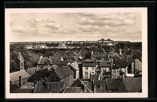 AK Rendsburg, Teilansicht aus der Vogelschau