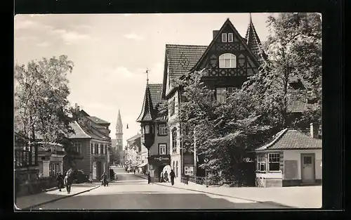 AK Meiningen i. Thür., Gebäudepartie am Stadteingang