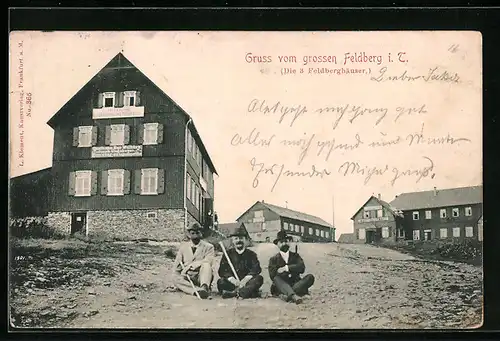 AK Feldberg i. T., Gasthaus zur Walküre und andere Feldberghäuser
