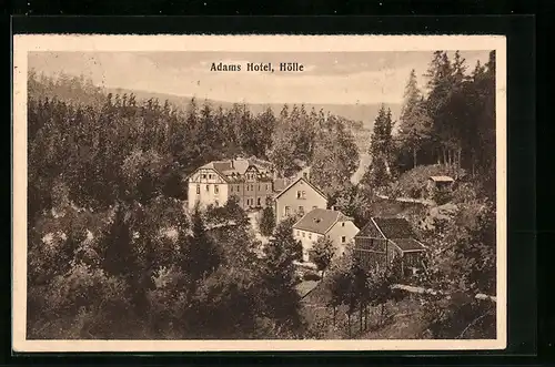 AK Hölle / Frankenwald, Blick auf Adams Hotel Zum Höllental