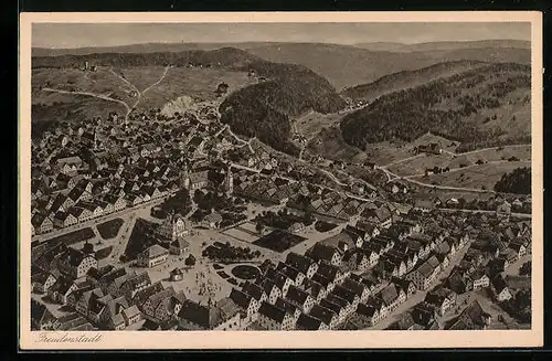 AK Freudenstadt, Teilansicht, Fliegeraufnahme