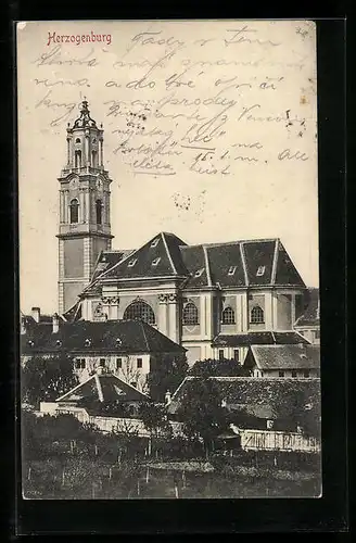 AK Herzogenburg, Teilansicht mit Kirche